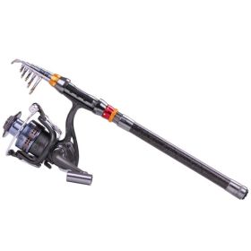 Fishing-Rod-Set Lures Spinning Reel Combo Line Telescopic Carbon-Fiber Travel And (Option: 8Style)