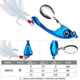 Lure String Moon Spinning Sequins Long-distance Casting (Option: C-13g)